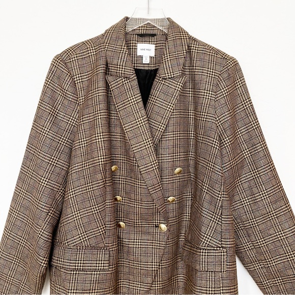 Nine West Womens Blazer Brown and Tan with Metallic Accents Size 2X - Picture 3 of 10